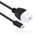 USB-3.1 Male to Female Panel Mount insert adapter